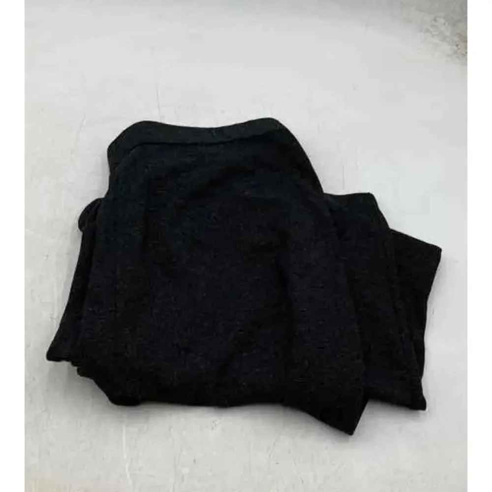 NWT J.Jill Wearever Collection Black Marl Knit Pull-On Wide Leg Pants Size M